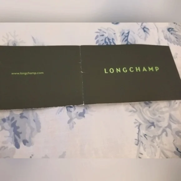 Longchamp Red & White Canvas Toile de Jouy Tote Bag - Picture 15 of 15